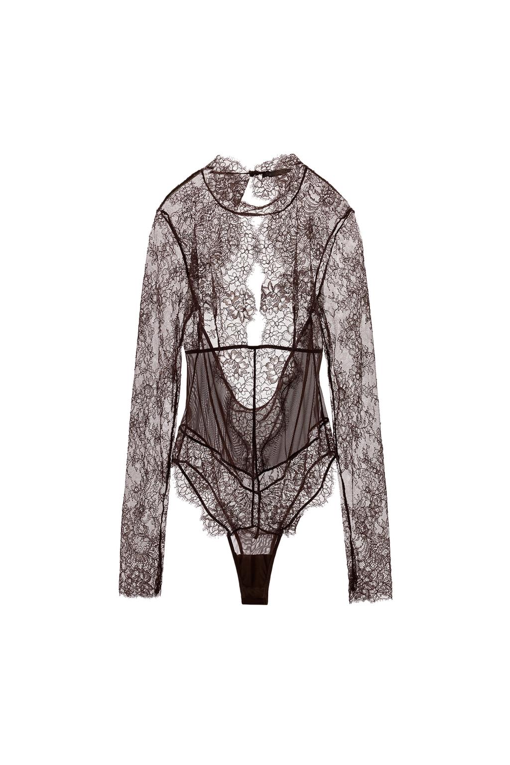 COMBINED LACE BACK NECKLINE BODYSUIT - image 3