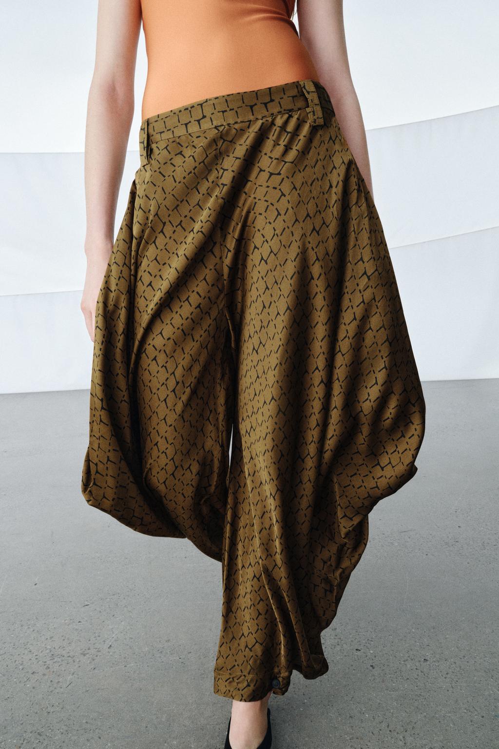 ZW COLLECTION DRAPED PRINTED PANTS - image 2