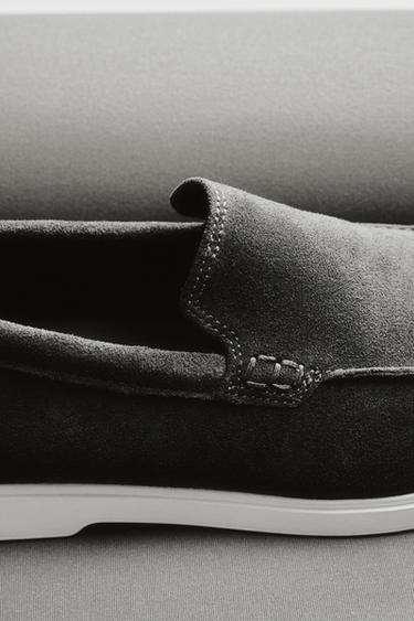 موكاسين جلدي كاجوال - بني الخاص بـ Zara