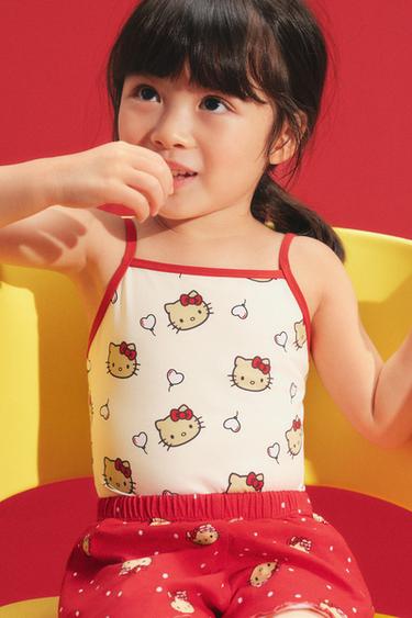 2-6 YEARS / HELLO KITTY © SANRIO PRINT SWIMSUIT - Ecru / Red by Zara