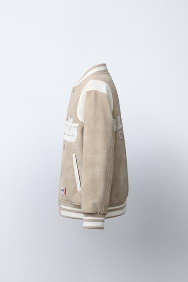 BLOUSON BOMBER EFFET DAIM AVEC INSCRIPTION - Pierre de Zara - Image 2