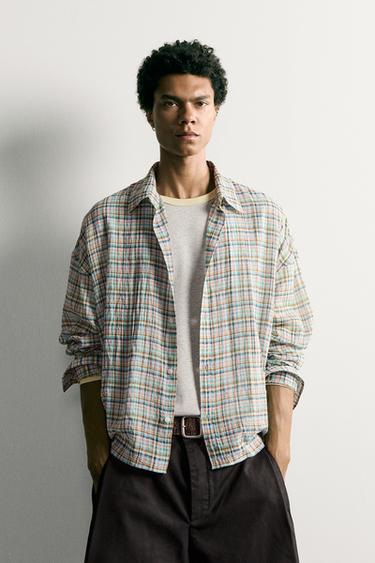 RELAXED FIT CHECK SHIRT - Multicoloured by Zara