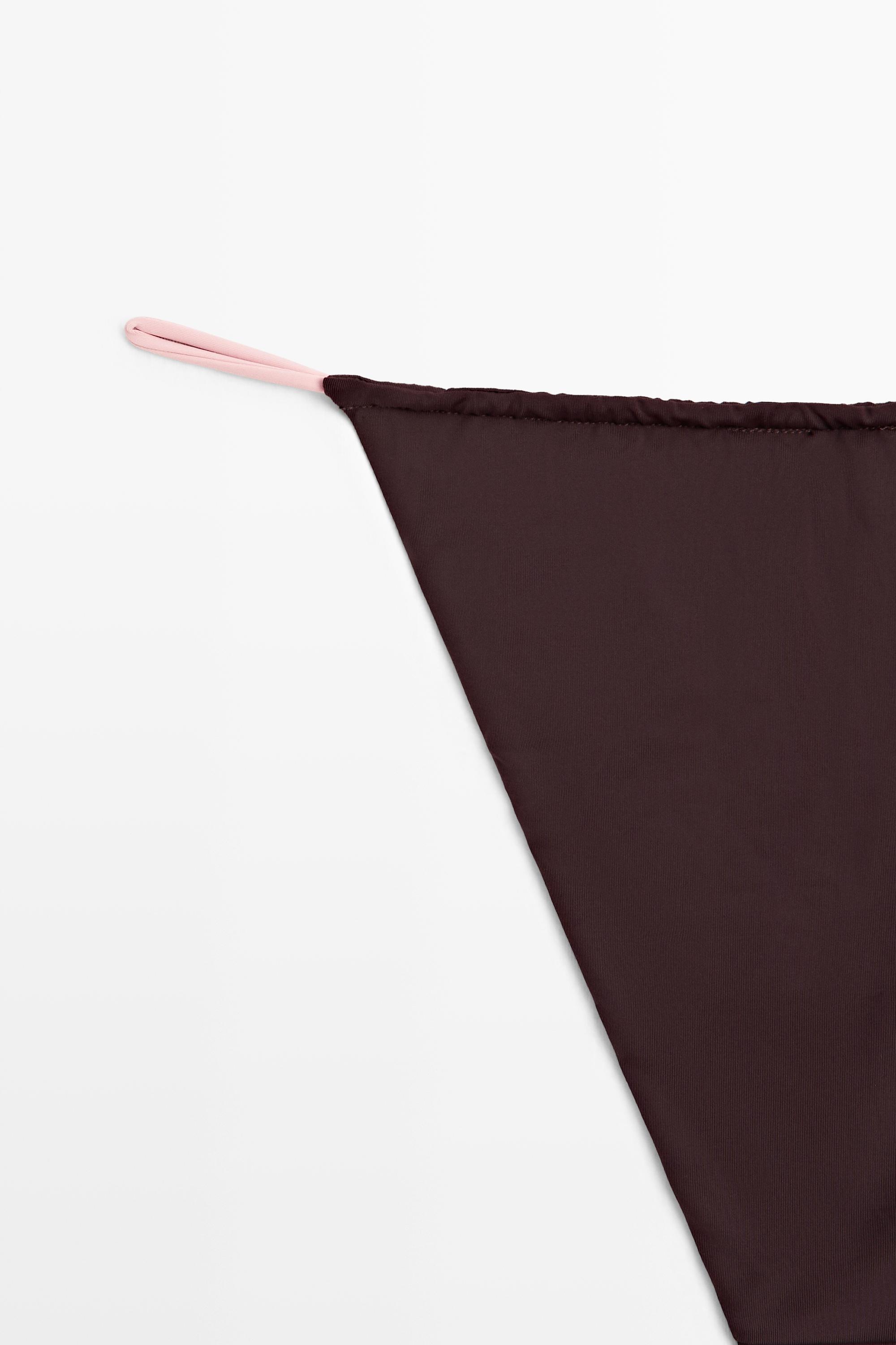 Bas de bikini à nouer contrastant