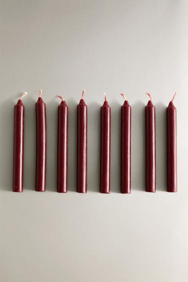 PACK OF CHRISTMAS CANDLES (PACK OF 8) - Red by Zara - Image 0