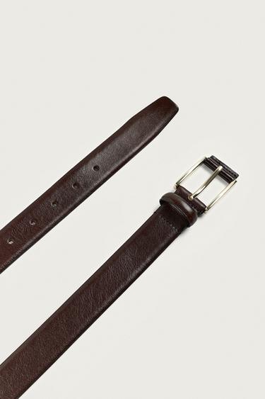 LEATHER DRESS BELT — Brown 2