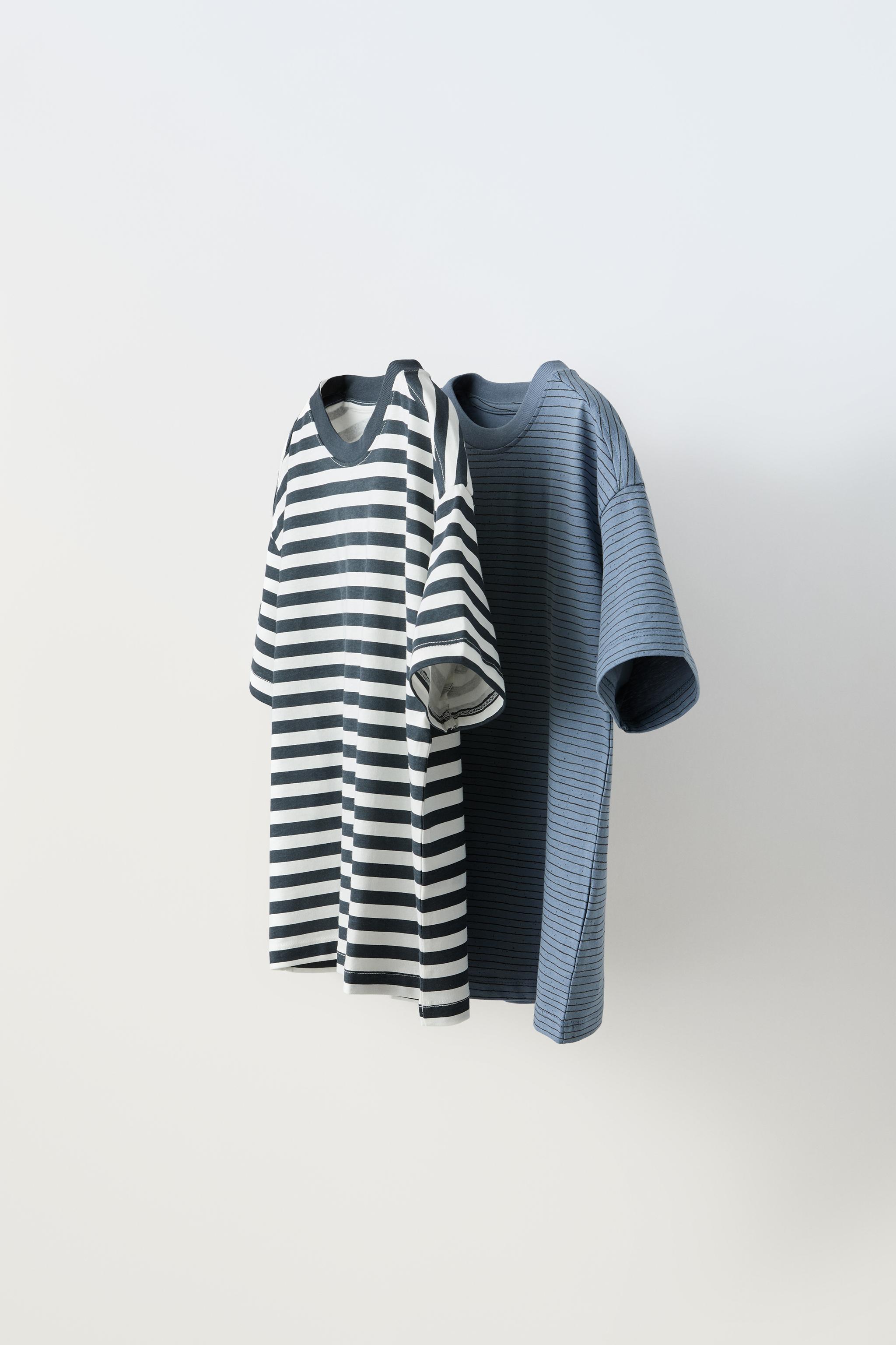 TWO-PACK OF STRIPED T-SHIRTS - Blues | ZARA United States