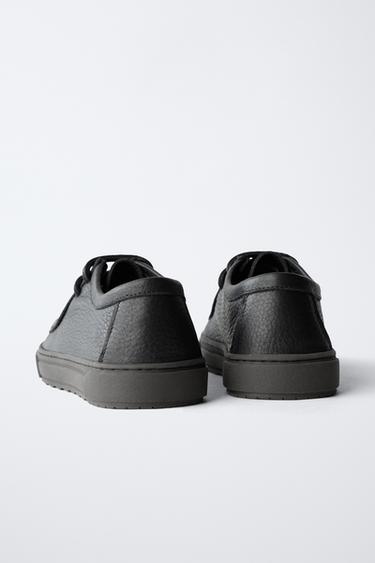 LEATHER BINDING SHOES - Black by Zara - Image 5