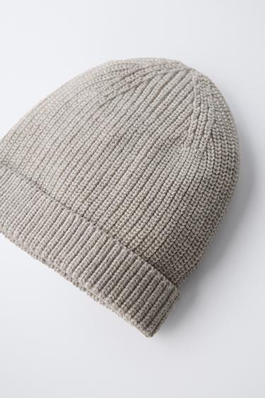 PURL KNIT BEANIE - Light beige by Zara - Image 1