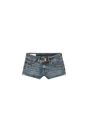 TRF LOW-RISE MINI DENIM SHORTS - Mid-blue by Zara