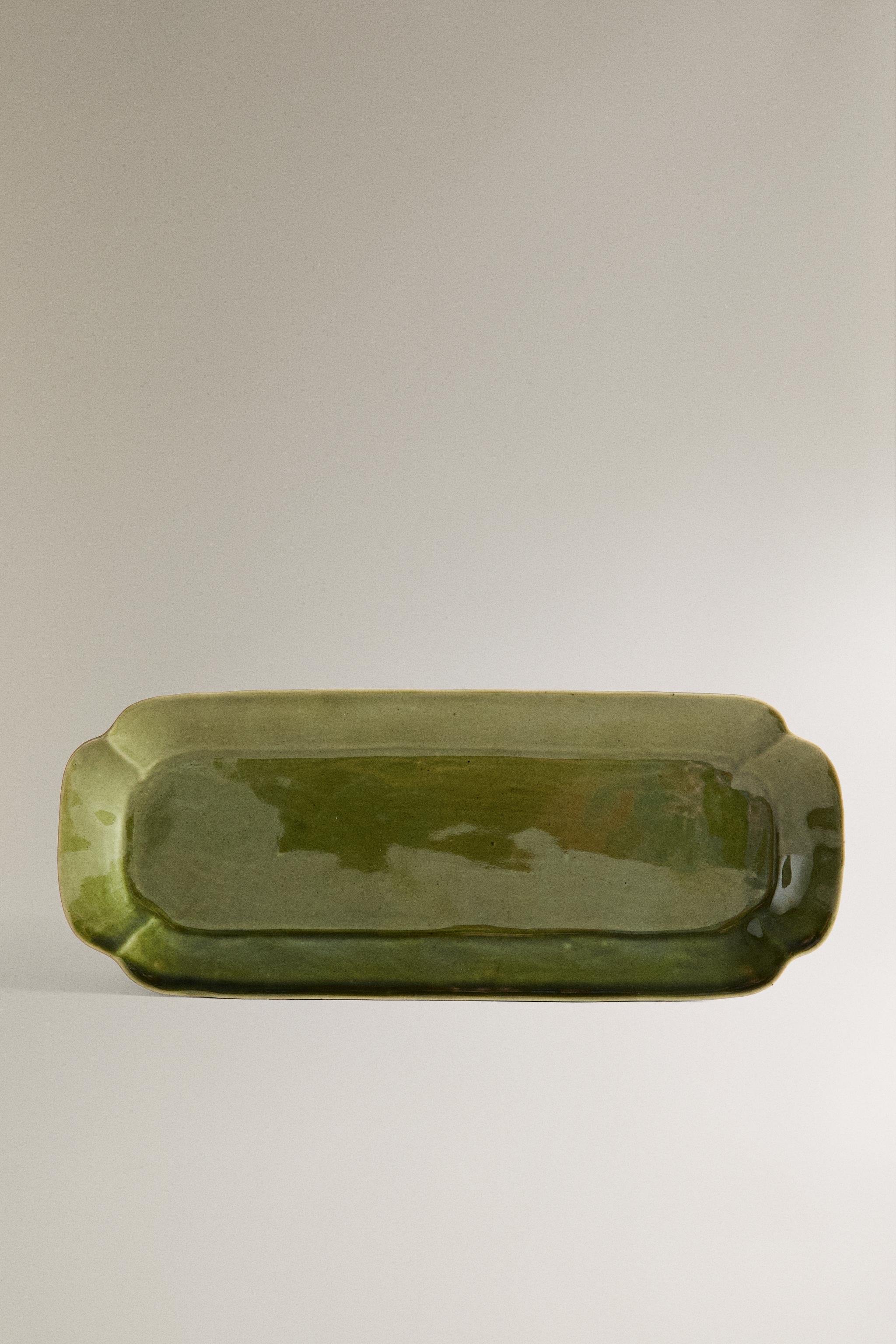 STONEWARE TRAY - Green | ZARA United States