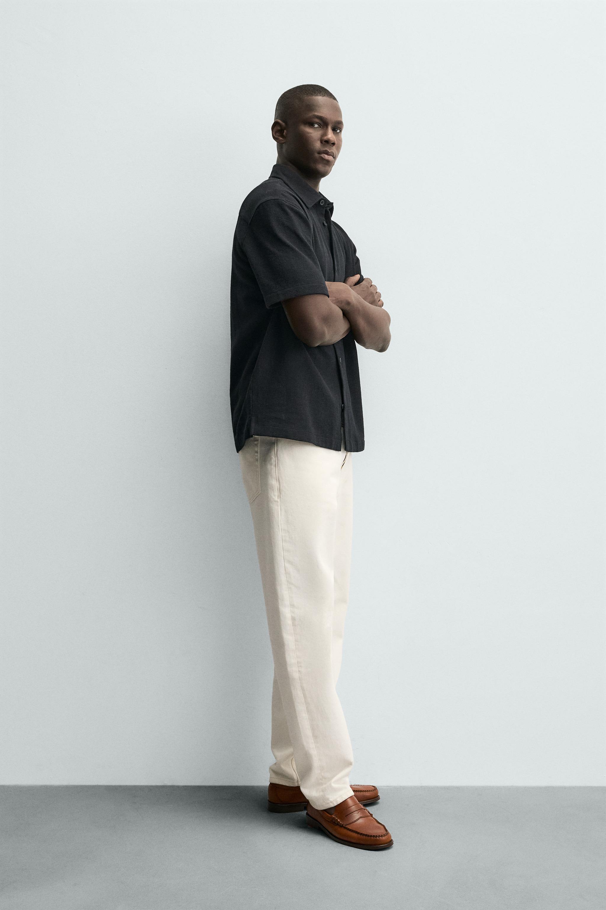 REGULAR FIT TEXTURED SHIRT