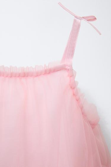 TULLE DRESS WITH BOWS - Pink by Zara - Image 2