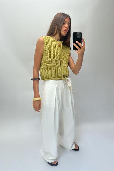 CHUNKY KNIT TOP - Pistachio by Zara - Image 0