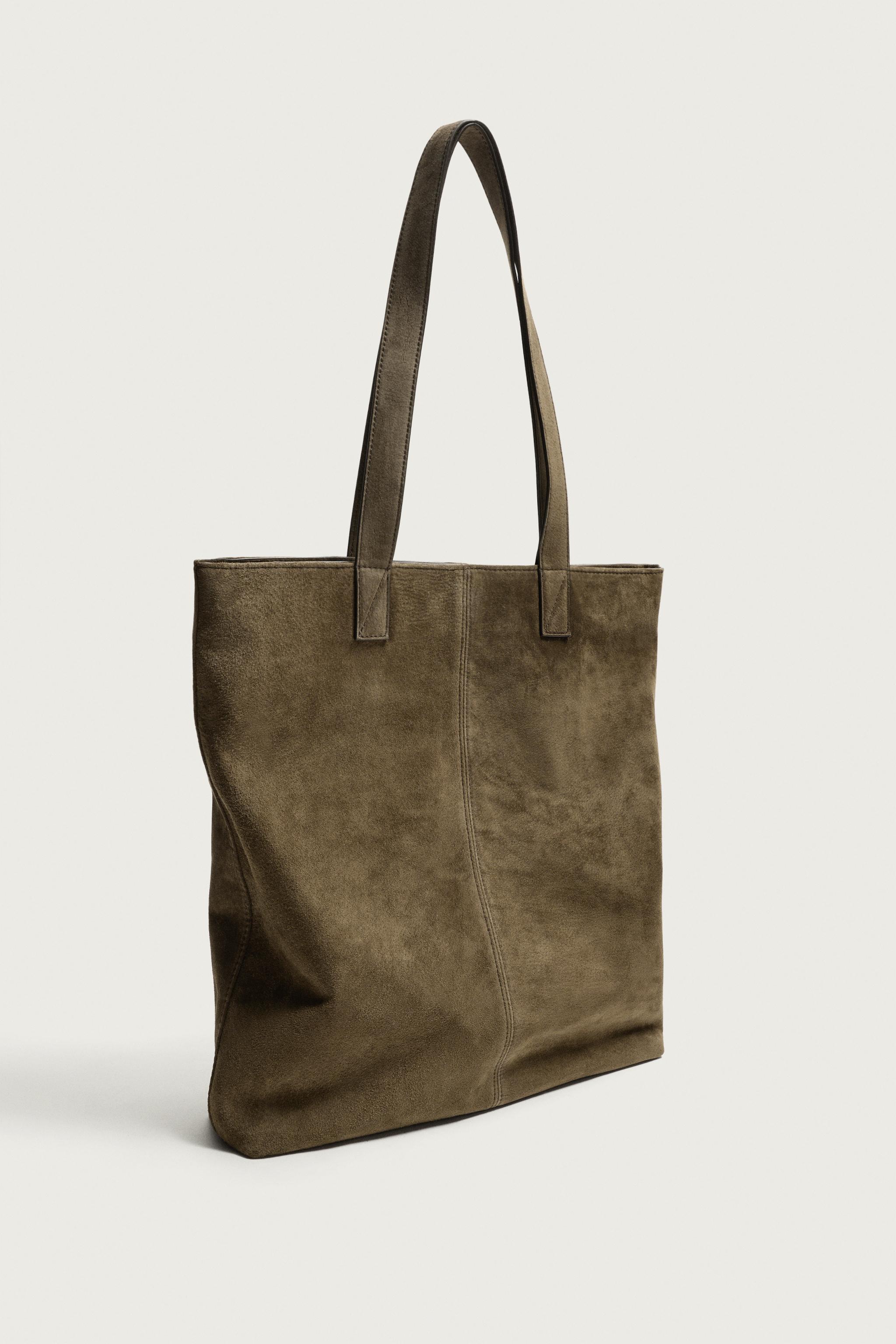 レザートートバッグ - カーキ | ZARA Japan / 日本