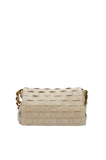 BRAIDED LEATHER SHOULDER BAG