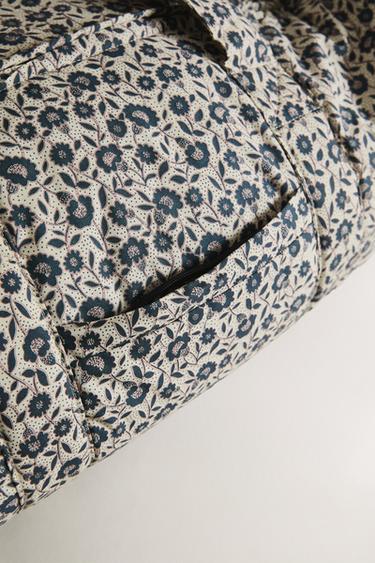 SAC À LANGER EN COTON FLEURI - Bleu de Zara - Image 1
