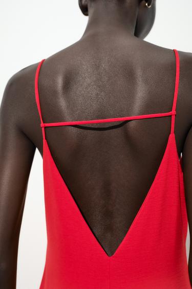 ROBE LONGUE FLUIDE - Rouge de Zara - Image 4