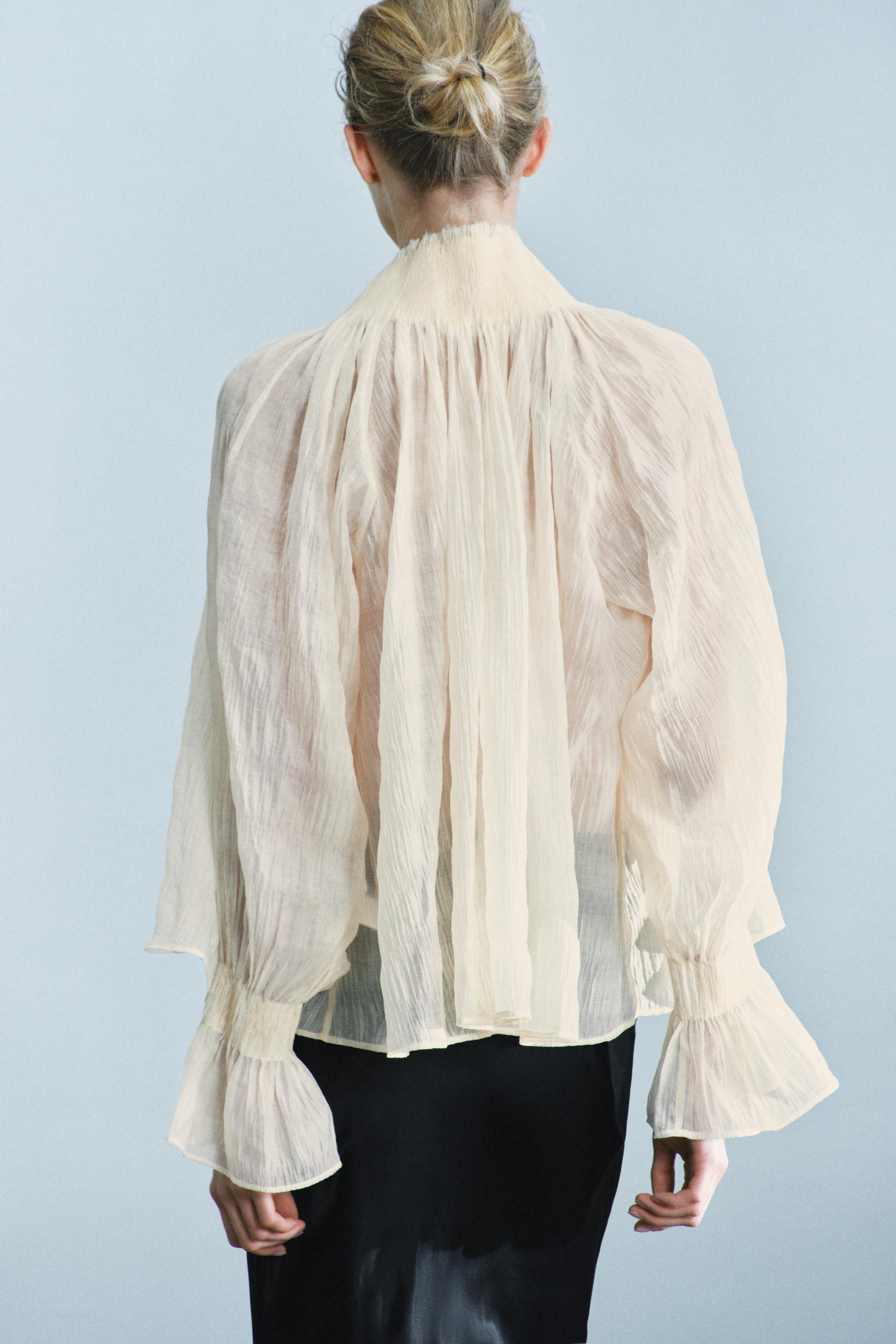 ZW COLLECTION LYOCELL-BLEND RUCHED BLOUSE