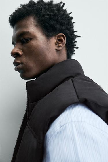 GILET MATELASSÉ REGULAR FIT - Noir de Zara - Image 5