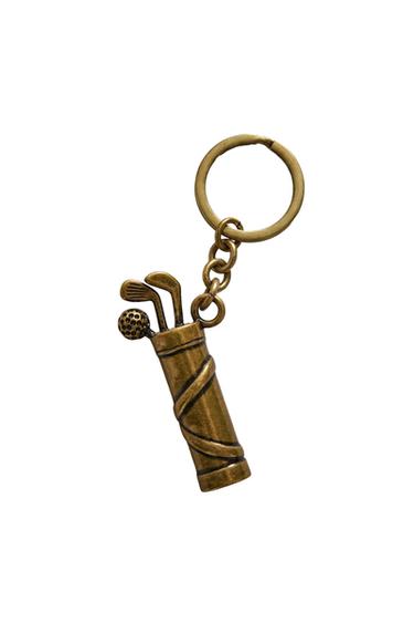 GOLF CLUB BAG KEY RING - Aged gold by Zara