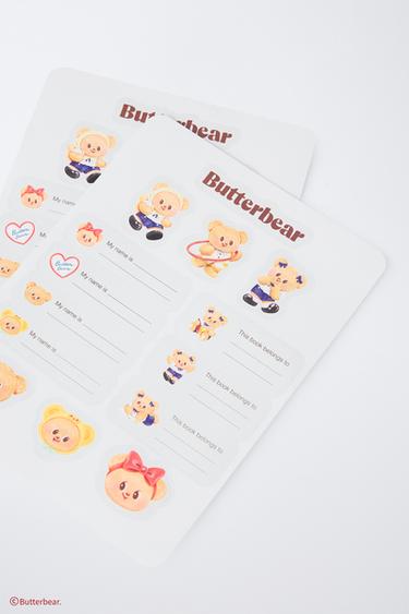 BUTTERBEAR © STICKER PACK - Ecru by Zara - Image 1
