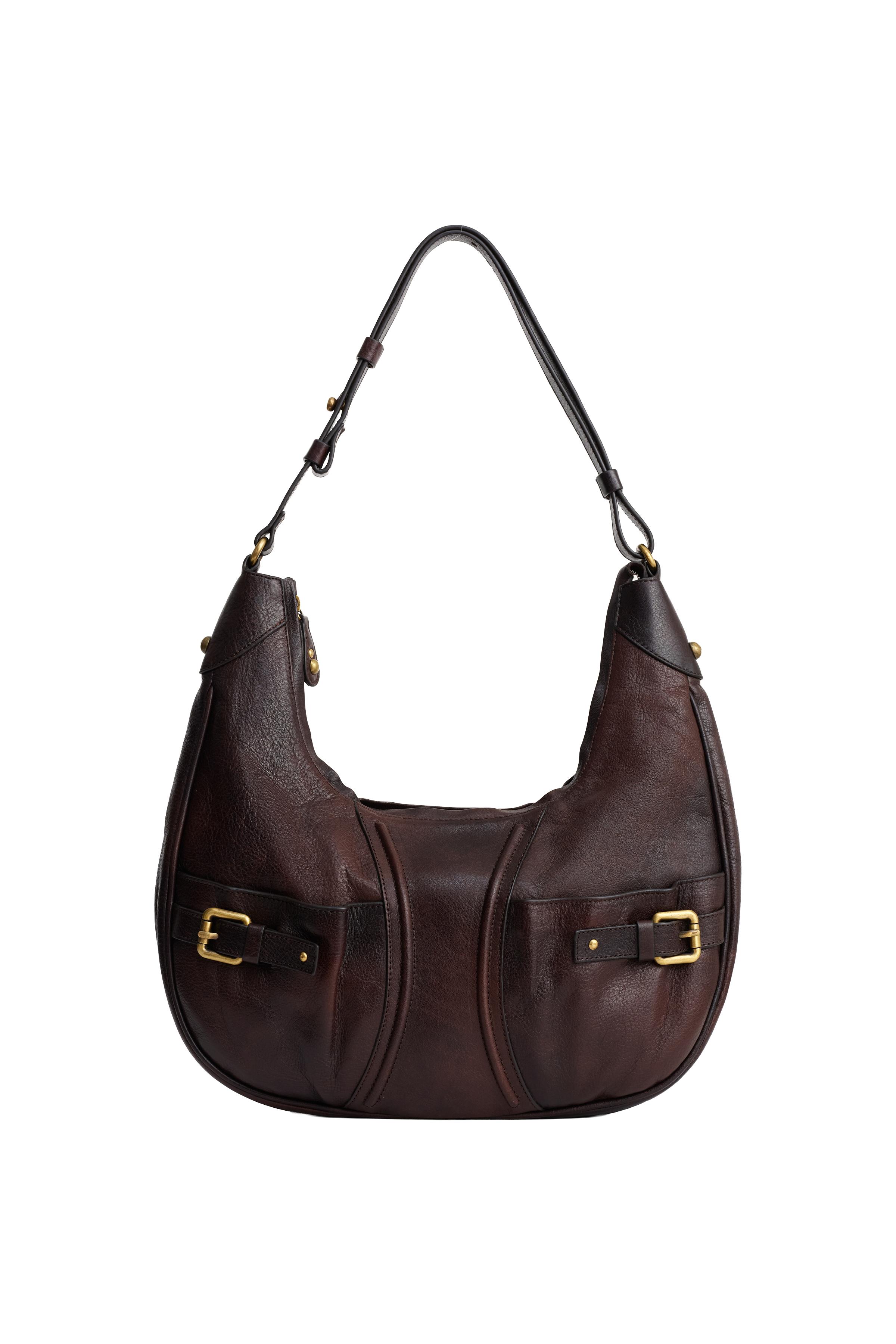 LEATHER SHOULDER BAG LIMITED EDITION - Chocolate | ZARA United States