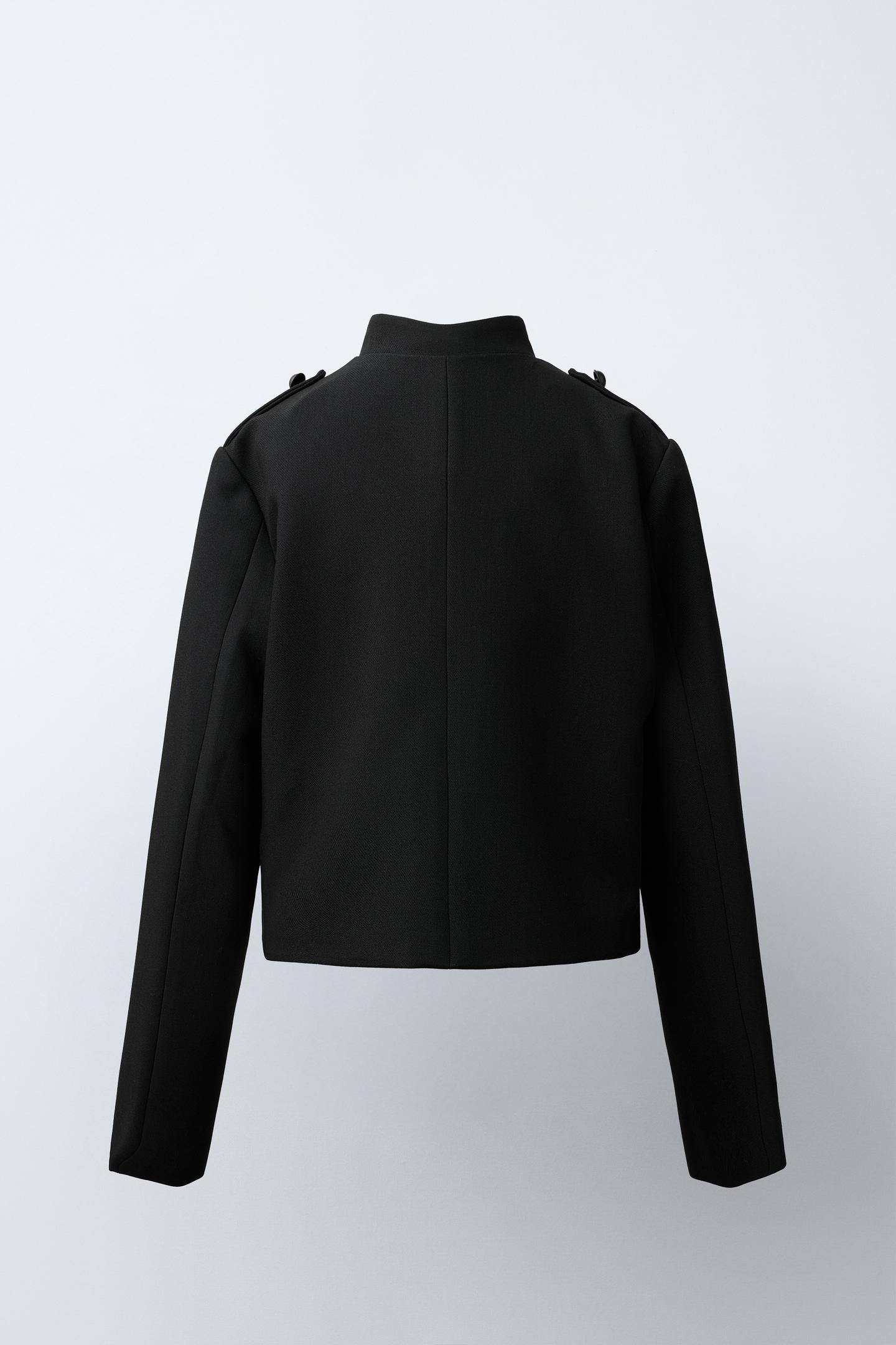 Детская куртка Zara Fitted Button, цвет: Чёрный — фото 5
