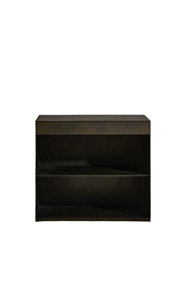 METAL BEDSIDE TABLE WITH DRAWER - Charcoal by Zara
