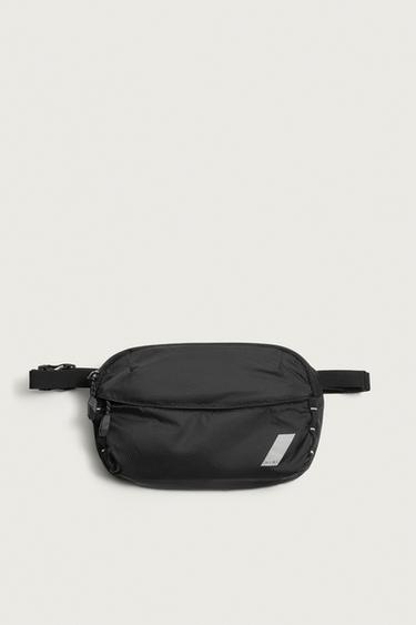 Zara TECHNICAL SPORTY BELT BAG - Black