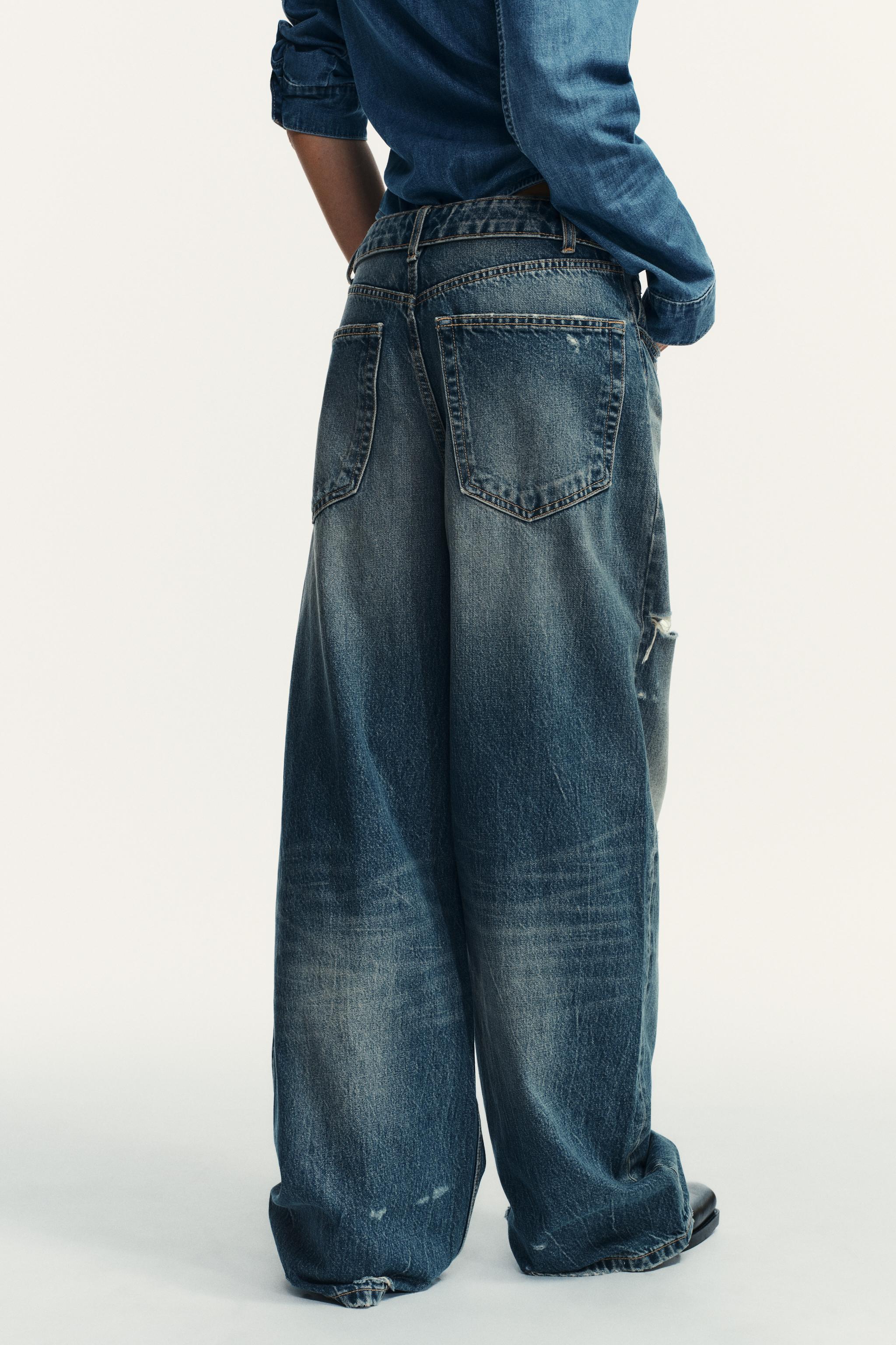 TRF MID-RISE FOLD-OVER WAISTBAND JEANS