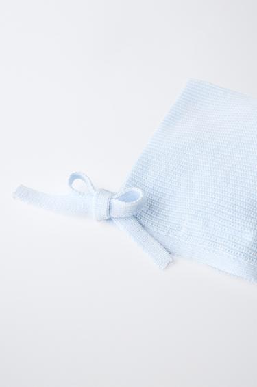 BONNET EN MAILLE - Bleu clair de Zara - Image 1