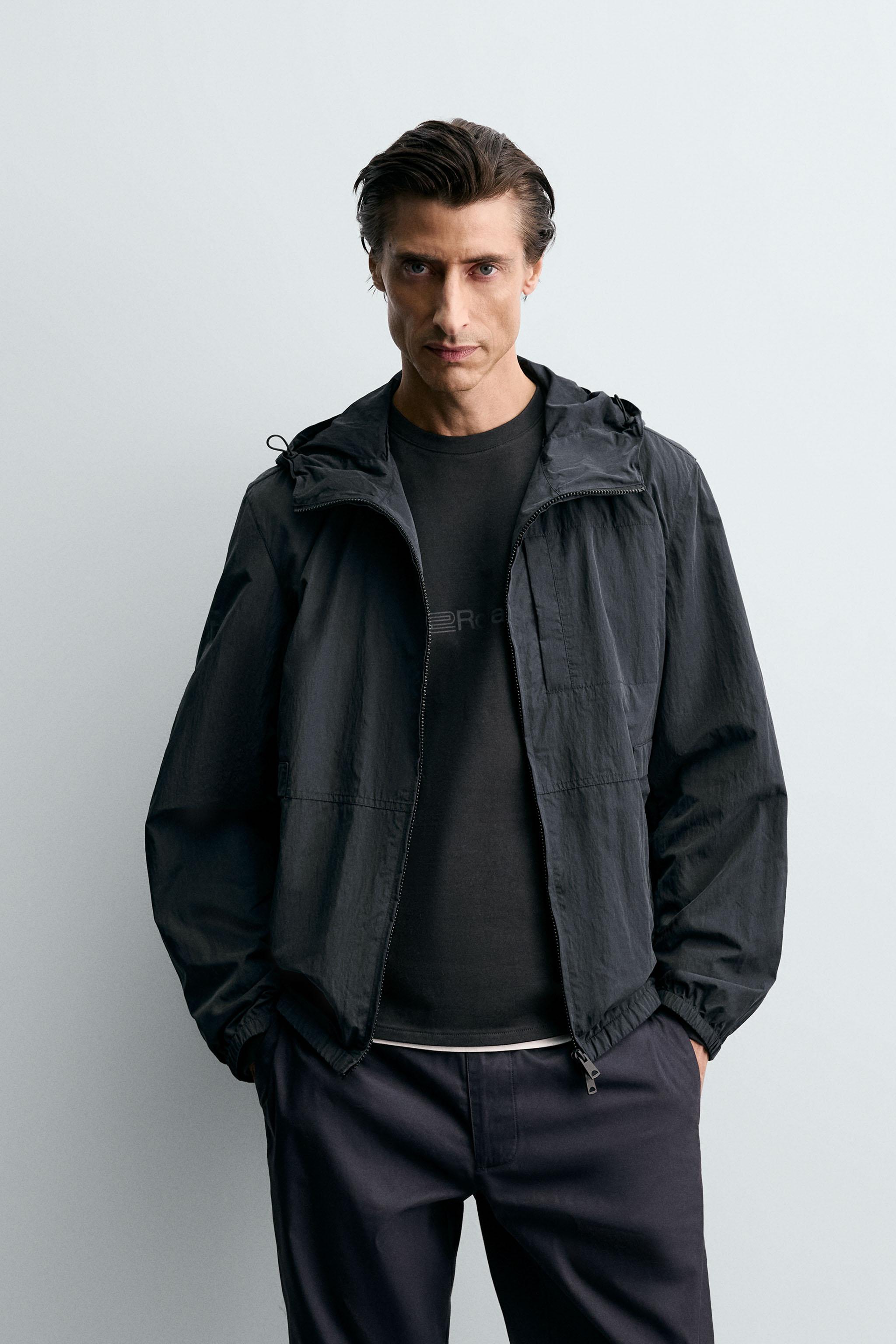WATER REPELLENT LIGHTWEIGHT TECHNICAL JACKET - Dark navy | ZARA