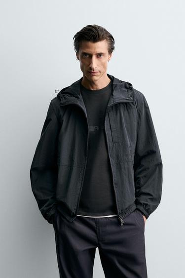 LIGHTWEIGHT WATER-REPELLENT TECHNICAL JACKET - Dark navy by Zara - Image 1