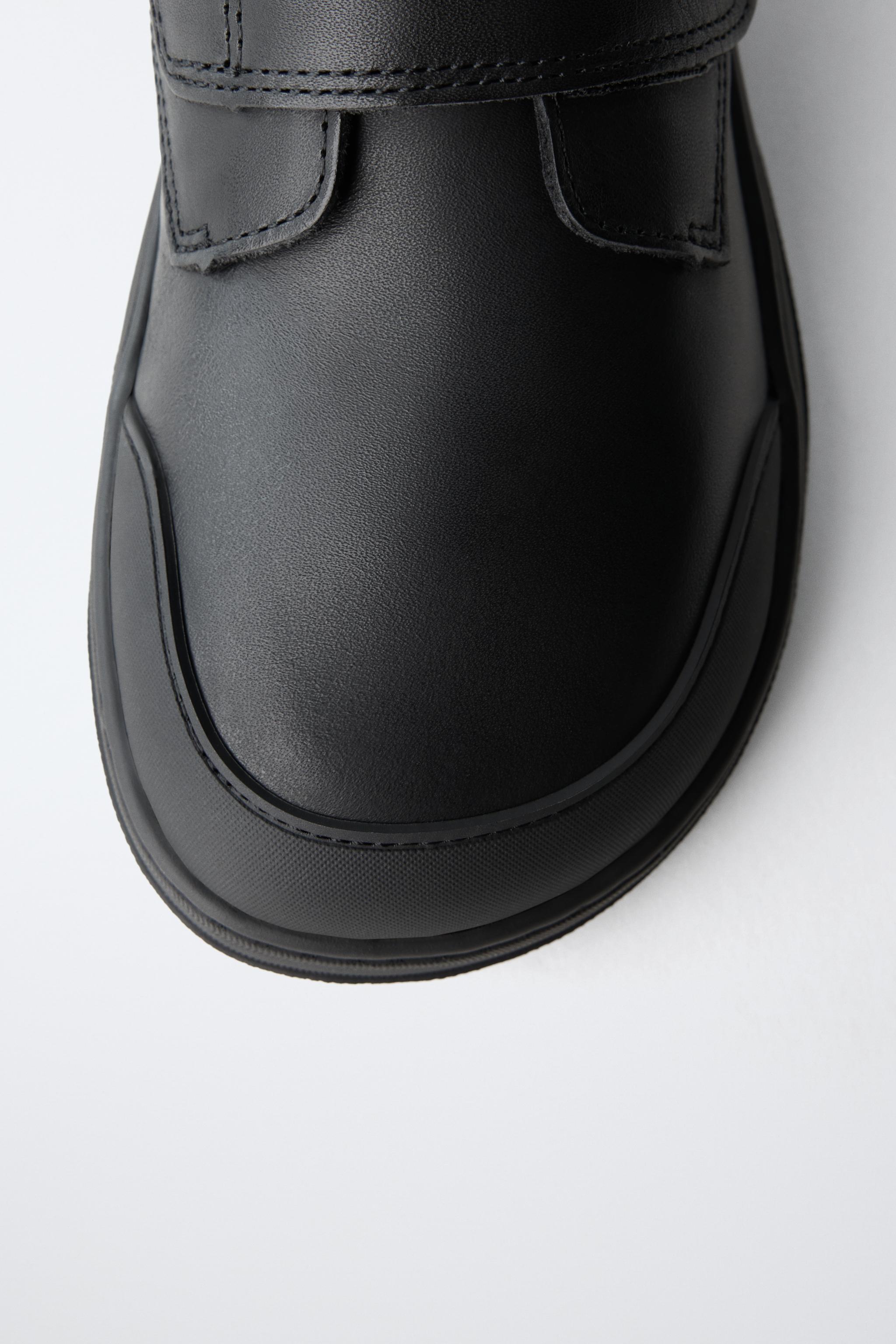Детские кроссовки Zara Leather Barefoot School Sneakers — фото 5