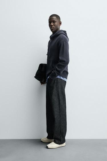 WAFFLE TEXTURED ZIP-UP SWEATSHIRT - Blue by Zara - Image 3