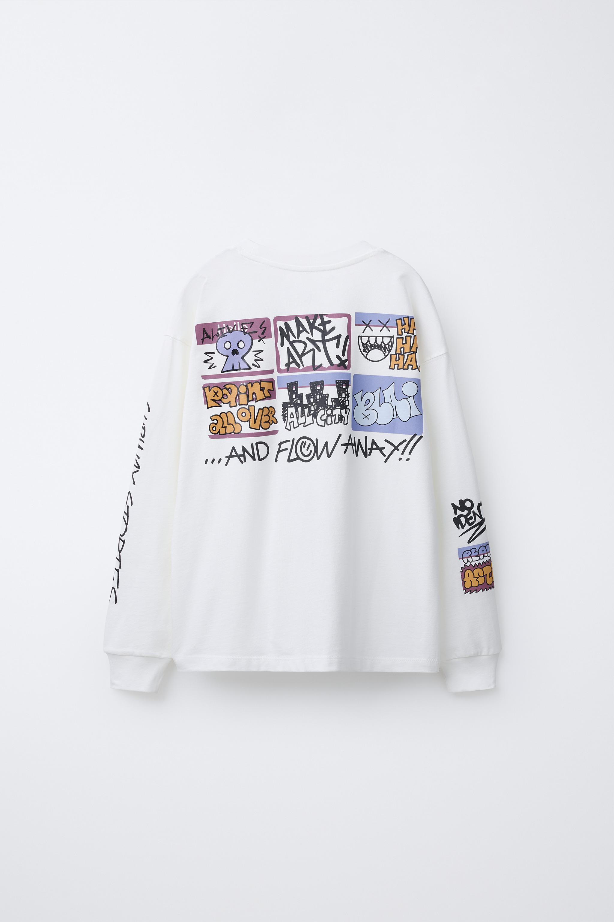 T-SHIRT À IMPRIMÉ GRAFFITI