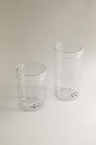 BOROSILICATE BATHROOM JAR WITH TEXT - 990 by Zara - Image 1