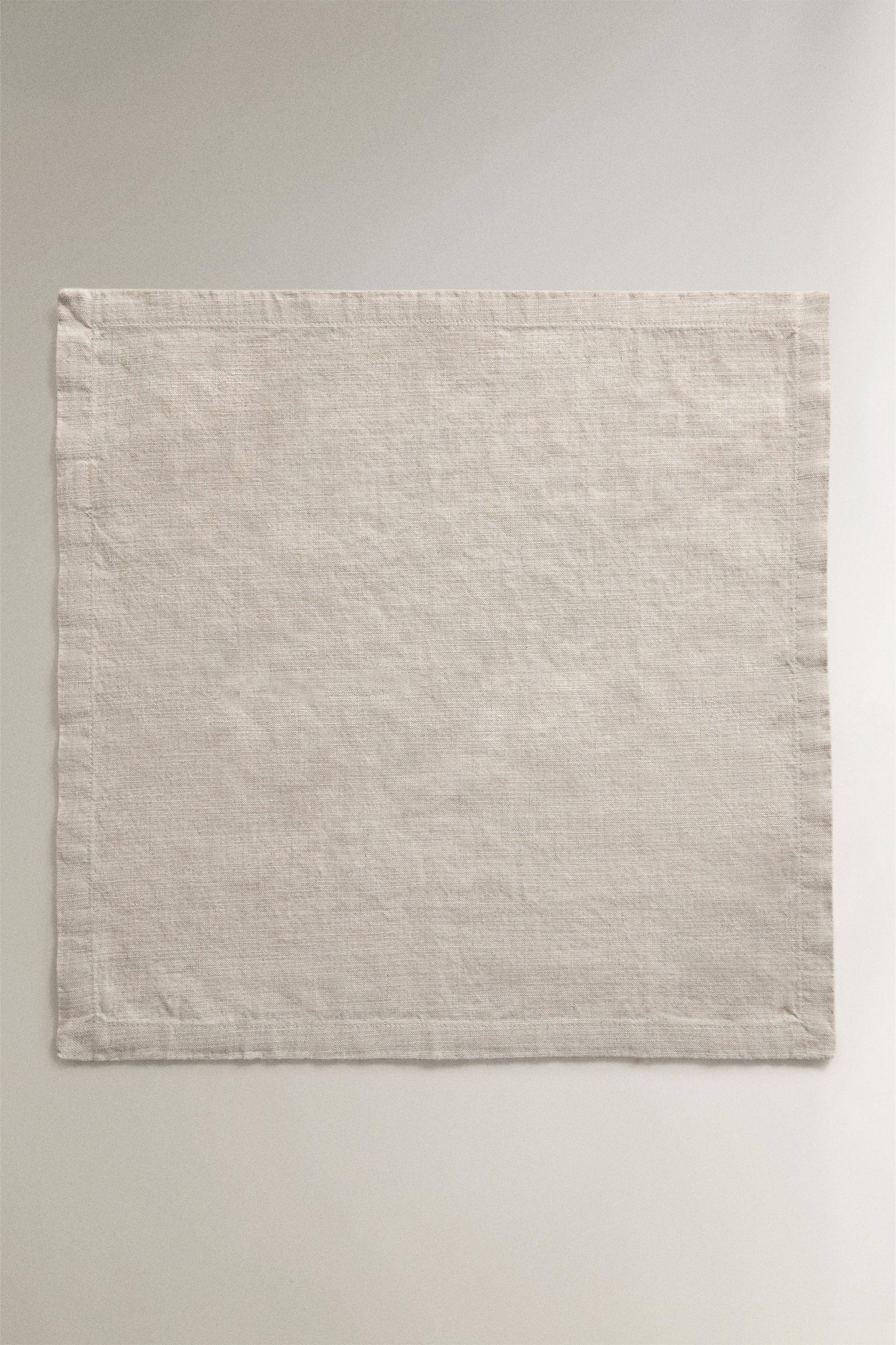 FADED LINEN NAPKIN PACK — Light beige