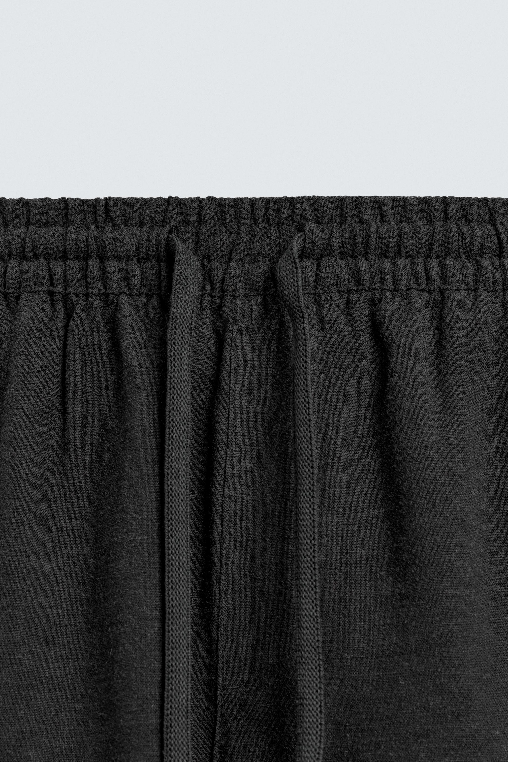RELAXED FIT VISCOSE - LINEN SHORTS