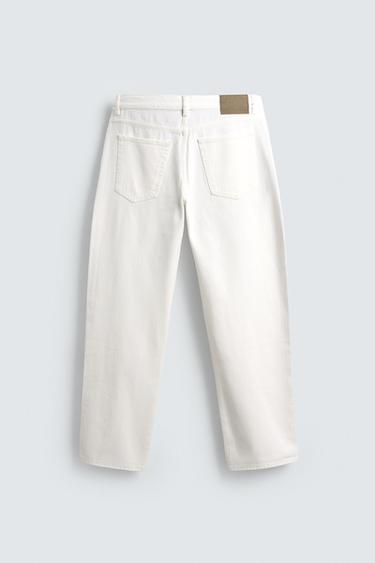 JEAN DROIT LONGUEUR CHEVILLE SELVEDGE - Écru de Zara - Image 8