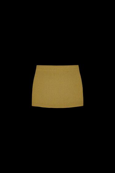 Zara BASIC KNIT MINI SKIRT - Pistachio - Image 0