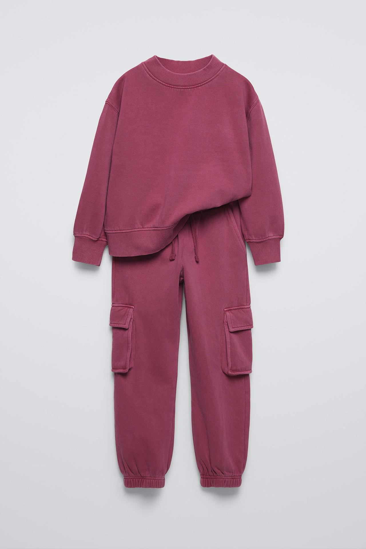 SWEATSHIRT AND JOGGERS SET - Pink by Zara