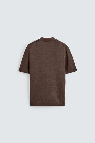 POLO REGULAR FIT 100% LIN - Marron de Zara - Image 7