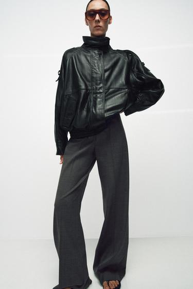 КУРТКА ИЗ 100% КОЖИ — ZW COLLECTION — ЧЕРНЫЙ от Zara