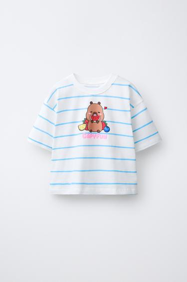 CAPYBARA CAPYFUN © STRIPED T-SHIRT - White by Zara