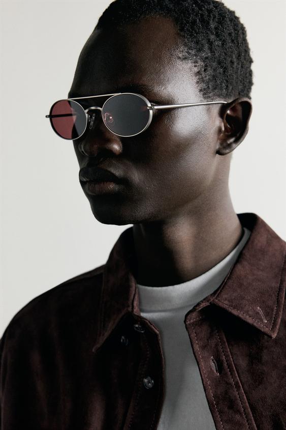 OVAL SUNGLASSES - Matte silver by Zara - Image 0