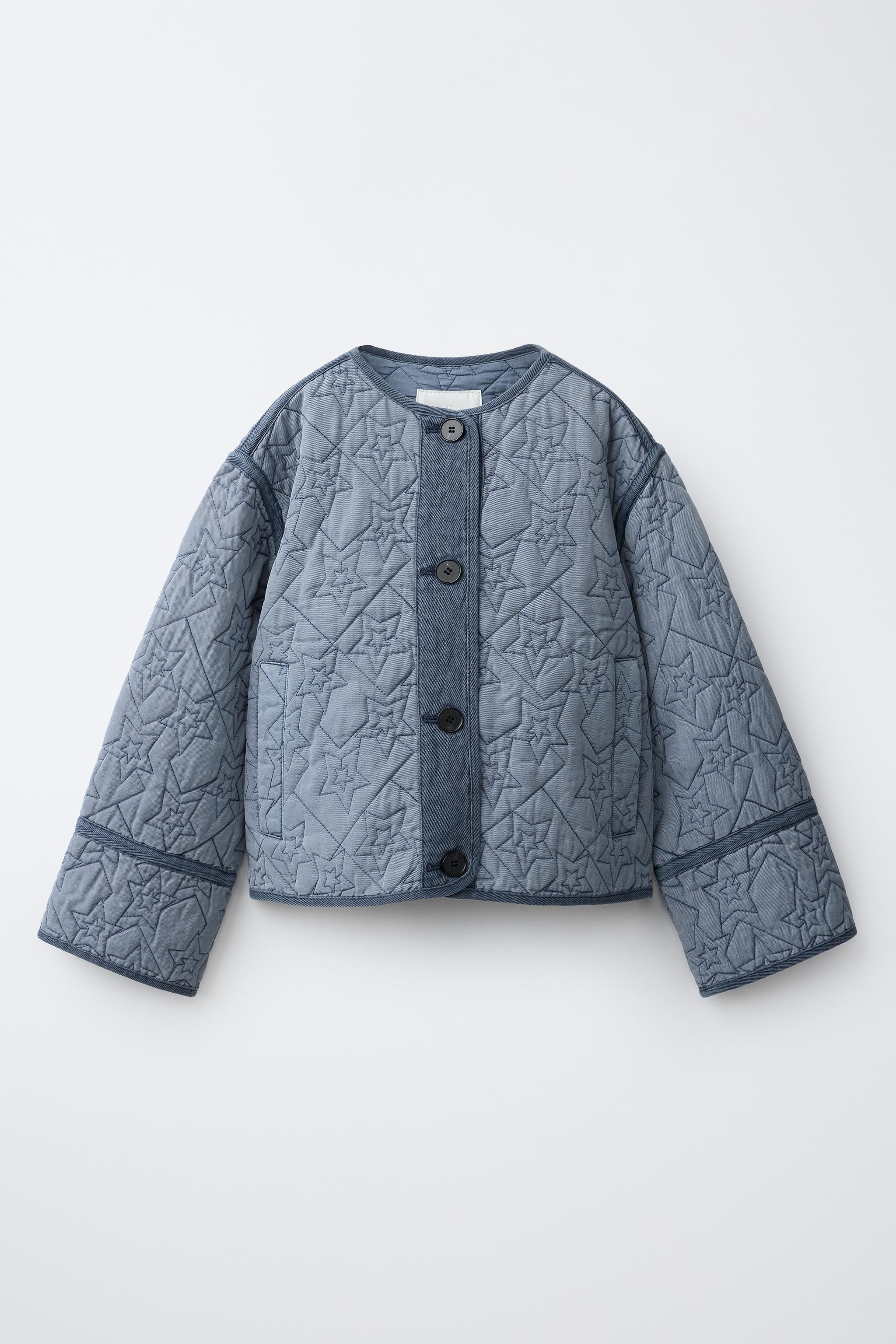 STAR PRINT JACKET — Bluish