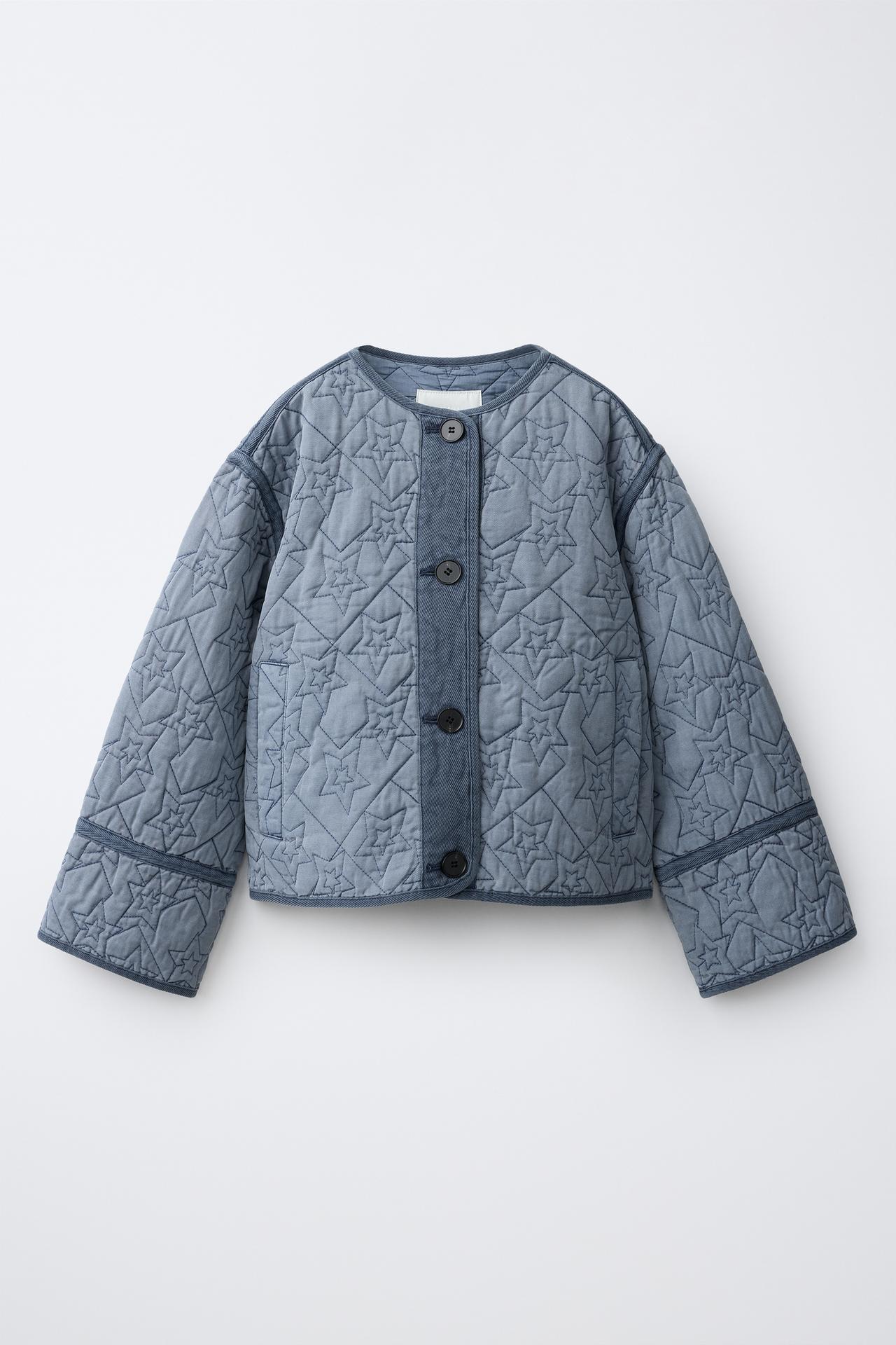 STAR PRINT JACKET — Bluish