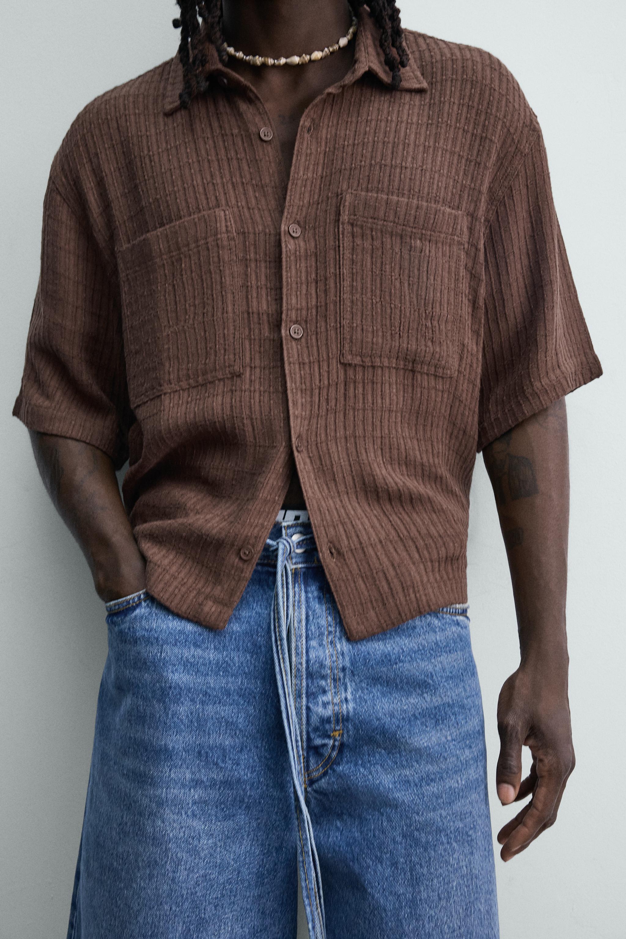 RELAXED FIT TEXTURED SHIRT