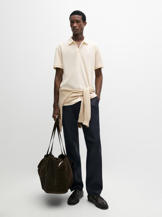 Short sleeve cotton polo shirt from Zara - $80